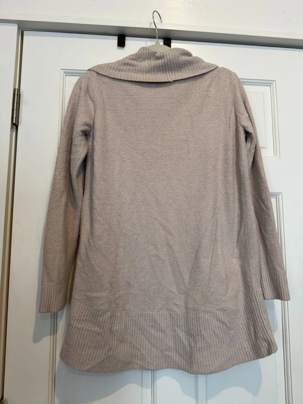 Barefoot Dreams CozyChic Lite Knit Open Cardigan Sweater - Beige - Picture 7 of 7